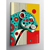 Tablomega Kanvas Tablo Soyut Renkli Leopar