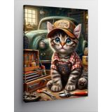 Tablomega Kanvas Tablo Tamirci Kedi