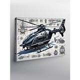 Tablomega Kanvas Tablo Teknik Helikopter Tasarımı