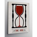 Tablomega Kanvas Tablo Time ve Wine Kum Saati