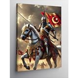 Tablomega Kanvas Tablo Türk Bayrağı Ve Şövalye