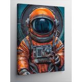 Tablomega Kanvas Tablo Turuncu Astronot