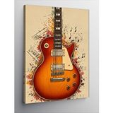 Tablomega Kanvas Tablo Turuncu Elektro Gitar Ve Nota Efektleri