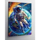 Tablomega Kanvas Tablo Uzayda Astronot