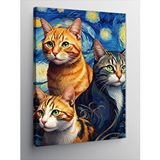 Tablomega Kanvas Tablo Van Gogh Kedileri