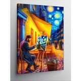 Tablomega Kanvas Tablo Van Gogh Resim Çizerken