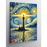 Tablomega Kanvas Tablo Van Gogh Stili Deniz Feneri