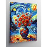 Tablomega Kanvas Tablo Van Gogh Tarzı Çiçek Vazosu