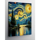 Tablomega Kanvas Tablo Van Gogh Tarzı Göl Manzarası