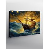 Tablomega Kanvas Tablo Van Gogh Tarzı Yani Kendi Tekne