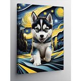 Tablomega Kanvas Tablo Yavru Köpek Van Gogh Stili