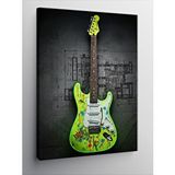 Tablomega Kanvas Tablo Yeşil Elektrik Gitar