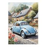 Tablomega Kaplumbağa Araba Dekoratif Ahşap Tablo 35cm X50cm