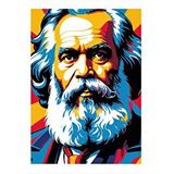 Tablomega Karl Marx Dekoratif Ahşap Tablo 35cm X50cm