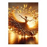Tablomega Kelebekten Elbise Ve Balerin Kadın Modern Ahşap Tablo 35cm X50cm