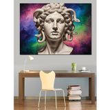 Tablomega Klasik Medusa Heykeli Sanatı Dekoratif Kanvas - Mdf Ahşap Tablo