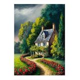 Tablomega Köy Evi Manzarası Dekoratif Ahşap Tablo 35cm X50cm