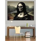 Tablomega Kurukafa Yüzlü Mona Lisa Dekoratif Kanvas - Mdf Ahşap Tablo