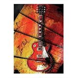 Tablomega Les Paul Elektro Gitar Mdf Poster 35cm X50cm