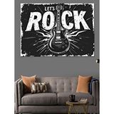 Tablomega Let’s Rock Gitar Posteri Dekoratif Kanvas - Mdf Ahşap Tablo