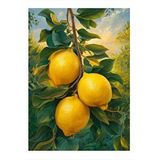 Tablomega Limon Ağacı Desenli Ahşap Tablo 25cmx 35cm