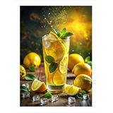 Tablomega Limonlar Ve Naneler Hediyelik Ahşap Tablo 35cm X50cm