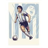 Tablomega Maradona Desenli Ahşap Tablo 35cm X50cm