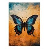 Tablomega Mavi Kelebek Hediyelik Ahşap Tablo 35cm X50cm