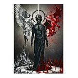 Tablomega Melek Ve Şeytan Desenli Mdf Tablo 25cmx 35cm