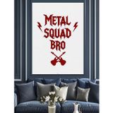 Tablomega Metal Müzik Yazılı Poster Dekoratif Kanvas - Mdf Ahşap Tablo