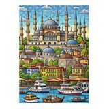 Tablomega Minyatür Cami Model Ahşap Tablo 35cm X50cm