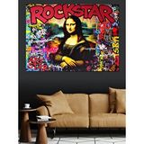 Tablomega Mona Lisa Rockstar Posteri Dekoratif Kanvas - Mdf Ahşap Tablo