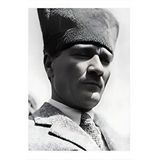 Tablomega Mustafa Kemal Atatürk Siyah Beyaz Hediyelik Ahşap Tablo 35cm X50cm