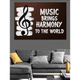 Tablomega Müzik Temalı Yazılı Tabela Dekoratif Kanvas - Mdf Ahşap Tablo