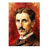 Tablomega Nikola Tesla Art Mdf Poster 25cmx 35cm