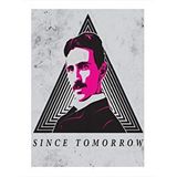 Tablomega Nikola Tesla Dekoratif Ahşap Tablo 25cmx 35cm