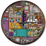 Tablomega Nostaljik Ses Kayıt Cihazları Temalı Baskılı 50x50 cm Duvar Saati