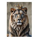Tablomega Orman Kralı Aslan Model Ahşap Tablo 25cmx 35cm