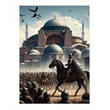 Tablomega Osmanlı Askerleri Ve Ayasofya Camii Desenli Ahşap Tablo 35cm X50cm