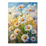 Tablomega Papatyalar Dekoratif Ahşap Tablo 25cmx 35cm