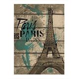 Tablomega Paris Eyfel Kulesi Desenli Ahşap Tablo 25cmx 35cm