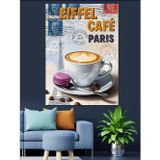 Tablomega Paris Kafe Espresso Fincan Dekoratif Kanvas - Mdf Ahşap Tablo