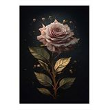 Tablomega Pembe Gül Dekoratif Ahşap Tablo 35cm X50cm