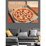 Tablomega Pizza Dilimi Restoran Tabelası Dekoratif Kanvas - Mdf Ahşap Tablo