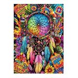 Tablomega Renkli Düş Kapanı Dreamcatcher Model Ahşap Tablo 25cmx 35cm