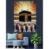 Tablomega Renkli Kabe Dini Tablo Dekoratif Kanvas - Mdf Ahşap Tablo