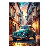 Tablomega Retro Kaplumbağa Araba Dekoratif Ahşap Tablo 35cm X50cm