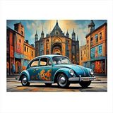 Tablomega Retro Kaplumbağa Araba Model Ahşap Tablo 25cmx 35cm
