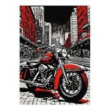 Tablomega Retro Motosiklet Model Ahşap Tablo 25cmx 35cm
