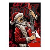 Tablomega Rockçı Santa Art Mdf Poster 25cmx 35cm